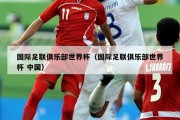 国际足联俱乐部世界杯（国际足联俱乐部世界杯 中国）