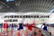 2024亚洲杯足球赛程时间表,2024年u23亚洲杯