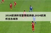 2024欧洲杯完整赛程表格,2024欧洲杯主办城市