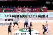 2014中超转会费排行,2014中超最终积分榜