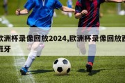 欧洲杯录像回放2024,欧洲杯录像回放西班牙