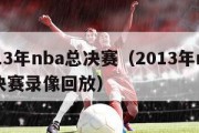 2013年nba总决赛（2013年nba总决赛录像回放）