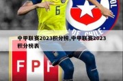 中甲联赛2023积分榜,中甲联赛2023积分榜表