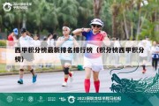 西甲积分榜最新排名排行榜（积分榜西甲积分榜）