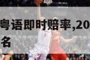 nba球员粤语即时赔率,2021nba球员粤语译名