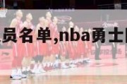 nba勇士队员名单,nba勇士队员名单最新