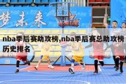 nba季后赛助攻榜,nba季后赛总助攻榜历史排名