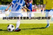 2024欧洲杯竞猜表,2024欧洲杯杯