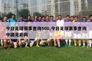 今日足球赛事查询500,今日足球赛事查询中国足彩网