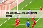 2024欧洲杯app,2024欧洲杯完整赛程表